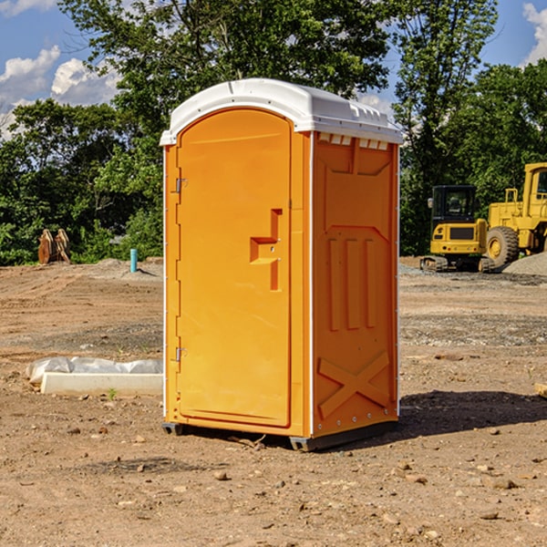 do you offer hand sanitizer dispensers inside the portable restrooms in Harold